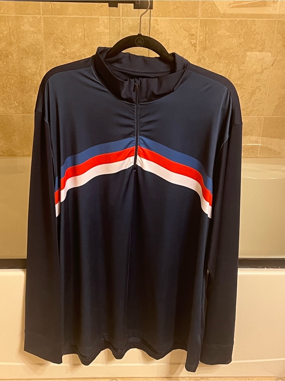 Greg Norman Collection Navy with Red, White & Blue Chevron